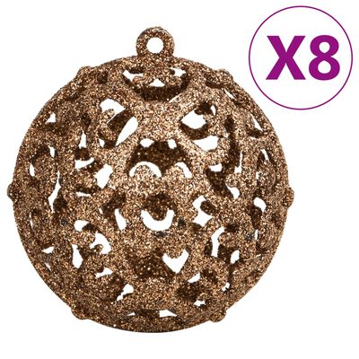 vidaXL 111 Piece Christmas Bauble Set Rose Gold Polystyrene
