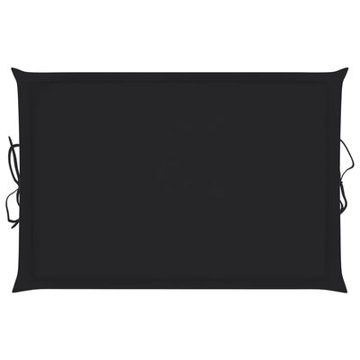 vidaXL Sun Lounger Cushion Black 186x58x3cm Oxford Fabric