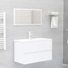 vidaXL 2 Piece Bathroom Furniture Set White Engineered Wood