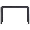 vidaXL Garden Table Black 123x60x74 cm Poly Rattan