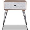 vidaXL Nightstand with 1 Drawer Rectangular Brown