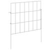 vidaXL Garden Fence with Stakes 24 pcs 35 x 30 cm Galvanised Steel