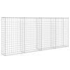 vidaXL Gabion Wall with Covers Galvanised Steel 200x20x85 cm