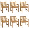 vidaXL 7 Piece Garden Dining Set 140x80 cm Solid Teak Wood