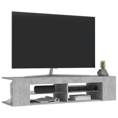 vidaXL TV Cabinet with LED Lights Concrete Grey 135x39x30 cm