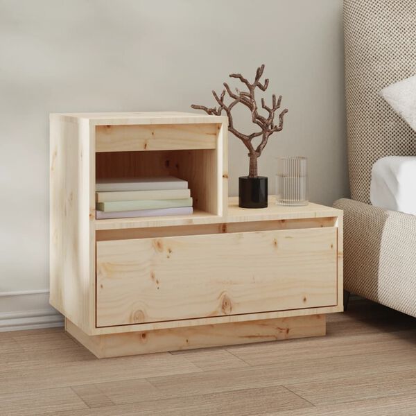 vidaXL Bedside Cabinets 2 pcs 60x34x51 cm Solid Wood Pine