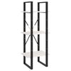 vidaXL Book Cabinet | White | Solid pinewood, metal | Medium | Book Cabinet