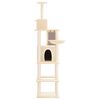 vidaXL Cat Tree with Sisal Scratching Posts Cream 201 cm