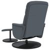 vidaXL Massage Recliner Chair with Footstool Dark Grey Velvet