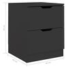 vidaXL Bedside Cabinets 2 pcs Black 40x40x50 cm Engineered Wood