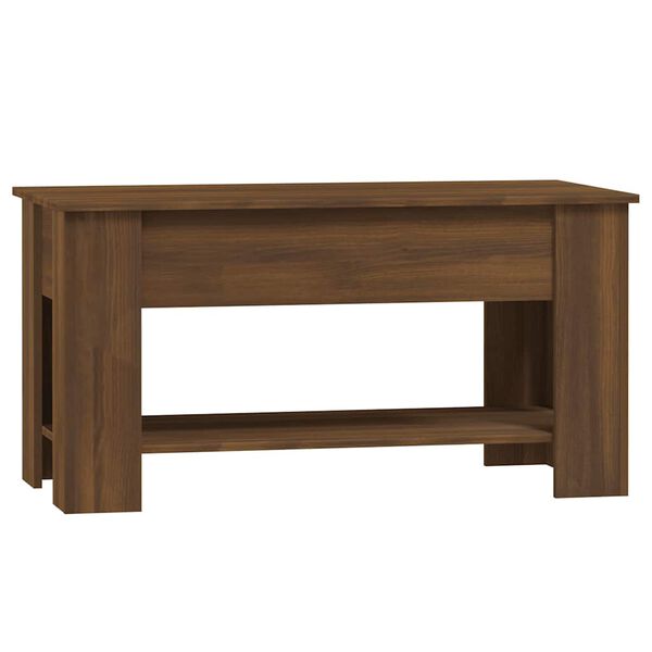 vidaXL Coffee Table Brown Oak 101x49x52 cm Engineered Wood