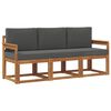 vidaXL Outdoor Sofa Set 3 pcs Natural and Anthracite