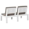 vidaXL 4 Piece Garden Lounge Set with Cushions Plastic White