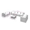 vidaXL 9 Piece Garden Lounge Set with Cushions Poly Rattan Black