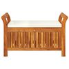 vidaXL Garden Storage Bench with Cushion 91 cm Solid Wood Acacia