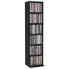 vidaXL CD Cabinet Black 21x20x88 cm Engineered Wood