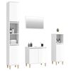vidaXL 4 Piece Bathroom Furniture Set High Gloss White Engineered Wood