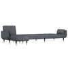 vidaXL L-shaped Sofa Bed Dark Grey 275x140x70 cm Velvet