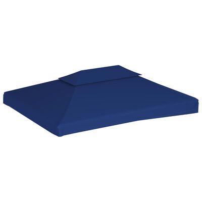 vidaXL 2-Tier Gazebo Top Cover 310 g/m? 4x3 m Blue