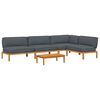 vidaXL Sofa Set 5 pcs Anthracite Solid Acacia Wood