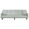 vidaXL Sofa Bed with Armrests Dark Grey Velvet