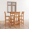 vidaXL 5 Piece Outdoor Bar Set Solid Acacia Wood