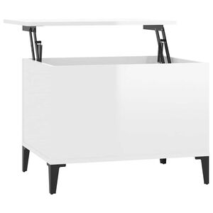 vidaXL Coffee Table High Gloss White 60x44.5x45 cm Engineered Wood