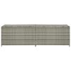 vidaXL Garden Storage Box Poly Rattan 200x50x60 cm Grey