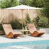 vidaXL Sun Lounger 2 pcs Brown 60 x 154 x 74cm Solid Acacia wood