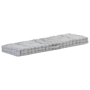 vidaXL Pallet Floor Cushion Cotton 120x40x7 cm Grey