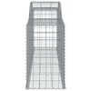 vidaXL Arched Gabion Baskets 13 pcs 300x50x80/100 cm Galvanised Iron