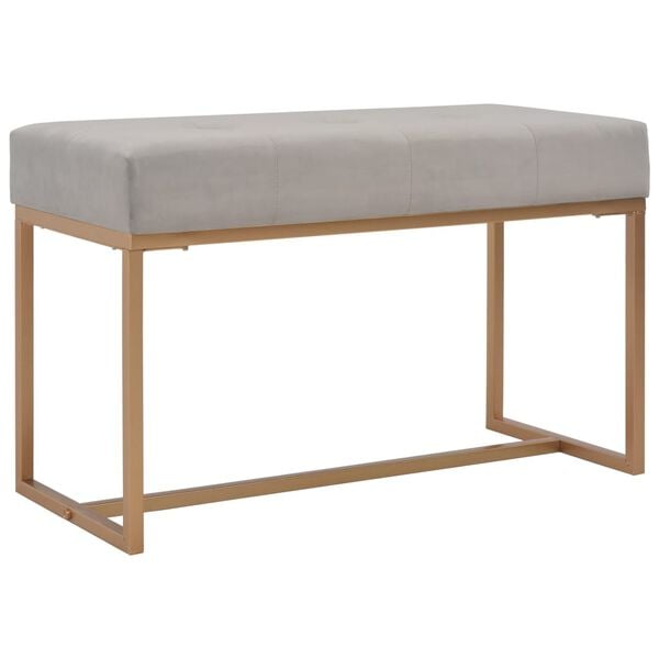 vidaXL Bench 80 cm Grey Velvet