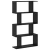 vidaXL Book Cabinet Black Oak 70 x 24 x 129 cm Engineered Wood