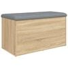 vidaXL Storage Bench Sonoma Oak 82x42x45 cm Engineered Wood
