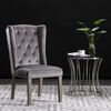vidaXL Dining Chair Grey Velvet