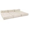 vidaXL Modular Sofa 4 pcs Cream Fabric
