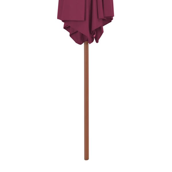 vidaXL Garden Parasol with Wooden Pole 270 cm Bordeaux Red