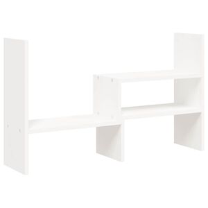 vidaXL Monitor Stand White (39-72)x17x43 cm Solid Wood Pine