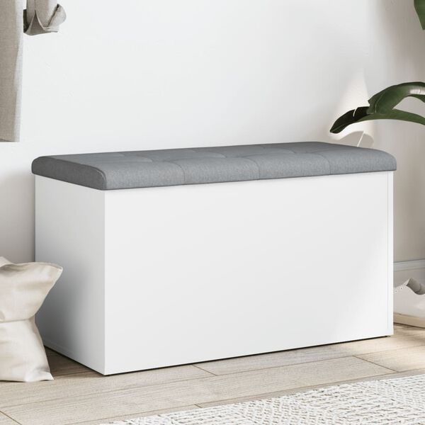 vidaXL Storage Bench White 82x42x45 cm Engineered Wood