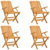 vidaXL Folding Garden Chairs 4 pcs 61x67x90 cm Solid Wood Teak
