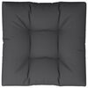 vidaXL Pallet Cushion Black 70x70x12 cm Fabric