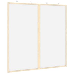 vidaXL Magnetic Whiteboard White 80 x 1.4 x 80 cm Solid pine wood