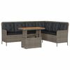 vidaXL 2 Piece Garden Sofa Set with Cushions Grey Poly Rattan