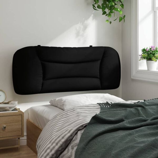 vidaXL Headboard Cushion "Hvar" Black 107 cm King Single Fabric