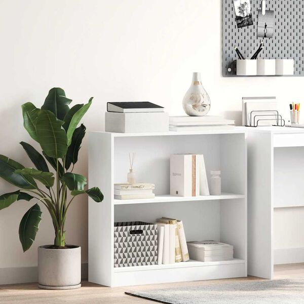 vidaXL Bookshelf White 80x24x75 cm Engineered Wood