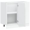 vidaXL Kitchen Base Cabinet "Kalmar" High Gloss White Engineered Wood