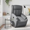 vidaXL Electric Stand up Massage Recliner Chair Grey Faux Leather