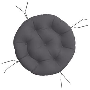 vidaXL Round Cushion Anthracite &Oslash; 60 x11 cm Oxford Fabric