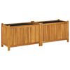 vidaXL Garden Planter with Liner 153x38.5x50 cm Solid Wood Acacia