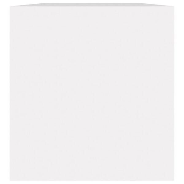 vidaXL Vinyl Storage Box White 71x34x36 cm Engineered Wood